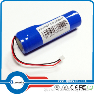3.7V 2400mAh Cylindrical Battery Pack ,Lithium Ion Battery (QW037-2400-L)